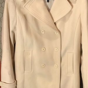 Kenneth Cole reaction ivory pea coat.